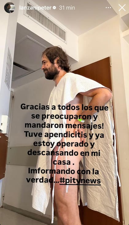 Peter Lanzani llevó tranquilidad a sus seguidores con un mensaje que compartió en las redes sociales