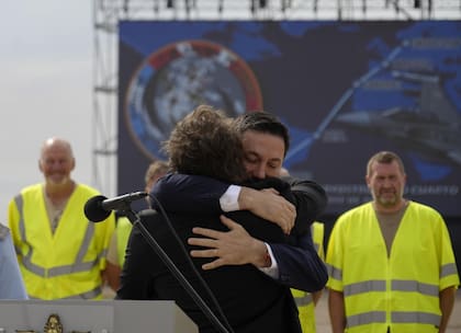 Petri y Milei en Córdoba tras la presentación de seis F-16