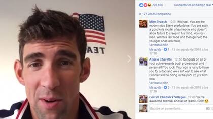 Phelps, en Facebook Live después de los Juegos de Río de Janeiro