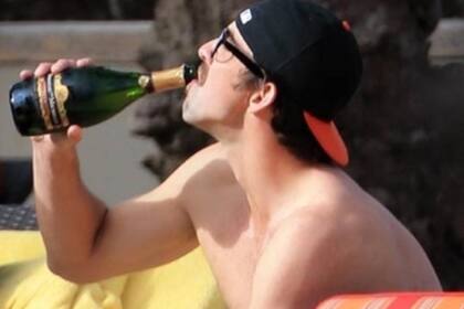 Phelps, y una imagen de archivo tomada en sus vacaciones en Bahamas