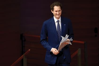 Philip Jacob Elkann, empresario italiano y presidente de Italiana Editrice S.p.A., sonríe durante la celebración del 150 aniversario del periódico La Stampa.