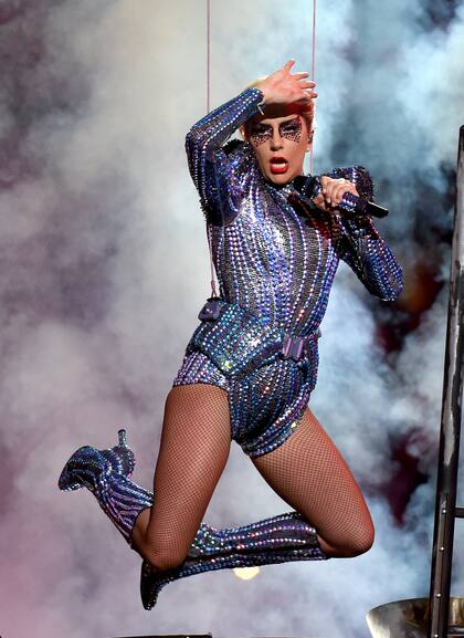 Photo © 2020 Splash News/The Grosby Group

Lady Gaga performs the halftime show at Super Bowl LI at NRG Stadium in Houston, Texas.