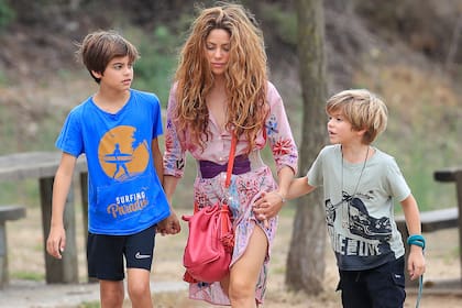 Shakira y sus hijos en medio de sus vacaciones de verano