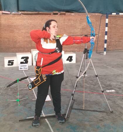 Pía en plena práctica