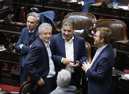 Pichetto, Massot, Ritondo, Monzó durante la segunda jornada del debate por la "Ley Ómnibus”. 01/02/24