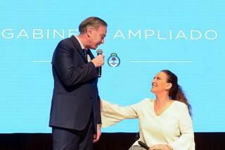 Pichetto tuvo un cálido recibimiento y prometió lealtad