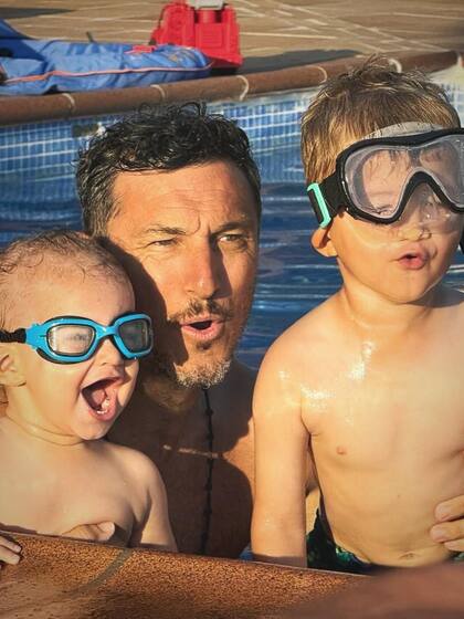 Pico Mónaco junto a León y Noah, sus dos hijos