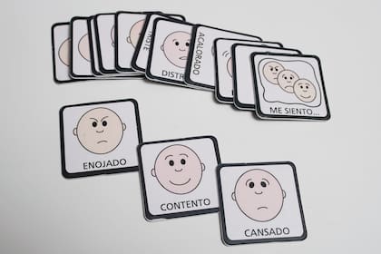 Pictos imantados diseñados sintéticamente y despersonalizados del dibujo, logrando que el usuario del sistema pueda generalizar
