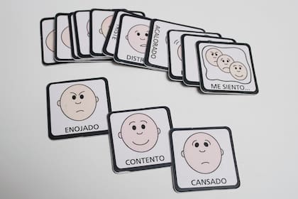 Pictos imantados diseñados sintéticamente y despersonalizados del dibujo, logrando que el usuario del sistema pueda generalizar