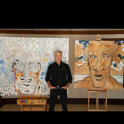 Pierce Brosnan encontró en la pintura una forma de sanar