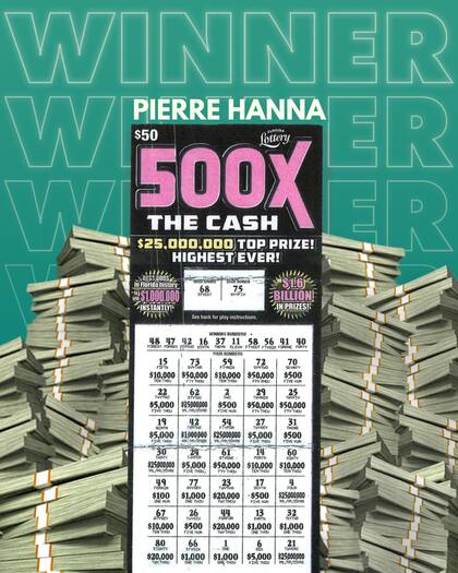 Pierre Hannah fue uno de los afortunados ganadores del “500X the cash”