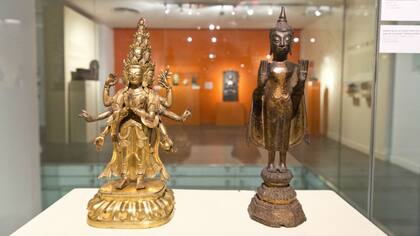 Piezas de la colección del museo expuestas recientemente en la muestra ''''Mitos y símbolos de la India'''', que se realizó en la Casa del Bicentenario