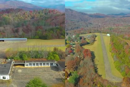 Piloto descubre un aeropuerto abandonado en un acantilado de Carolina del norte (Captura de pantalla Youtube Fly me to the fun)