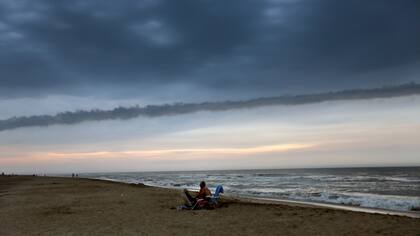 Pinamar amaneció ayer ventoso y frío