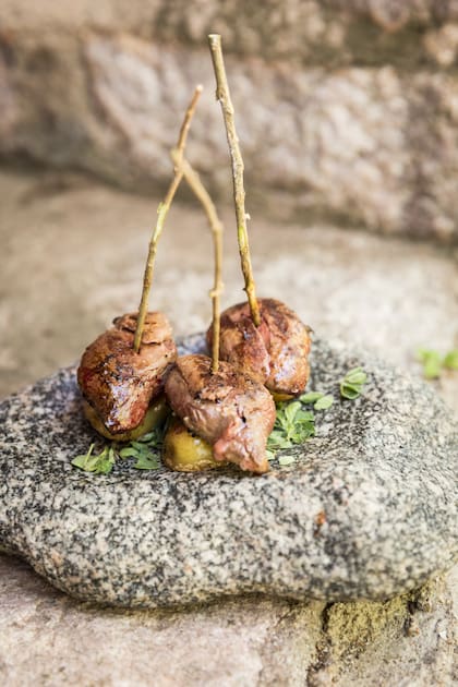 Pincho de paloma. La Baguala. La Cumbre