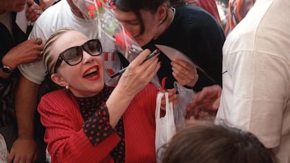 Pinky, cuando era candidata por La Matanza