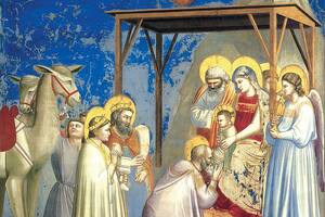 Pintura por Giotto en la Adoración de los Reyes Magos. Crédito: Europa Press