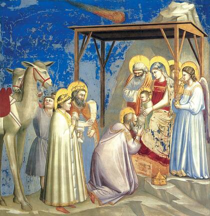 Pintura por Giotto en la Adoración de los Reyes Magos. Crédito: Europa Press