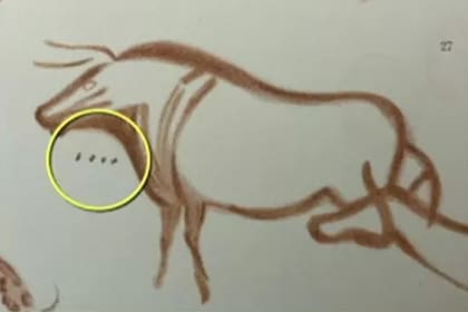 Puntos en una pintura rupestres hallada en una cueva y que data de hace más de 20.000 años