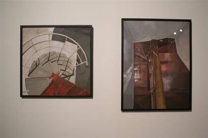 Pinturas que integraron la muestra Elipsis (2014), de María Julia Rossetti