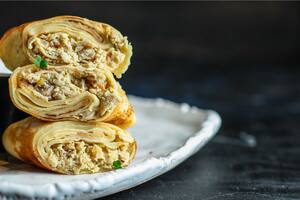 Pionono relleno de leberwurst