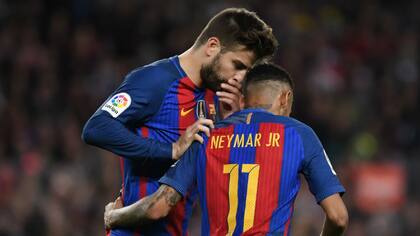 Piqué y Neymar