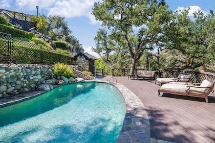 Piscina en la terraza: escondida entre la vegetación se encuentra la pileta