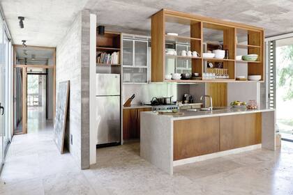 Piso de mármol Travertino modulado