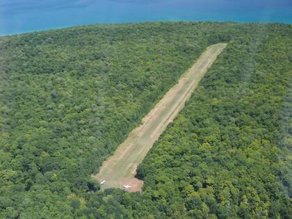 Pista de aterrizaje de North Fox Island en el lago Michigan