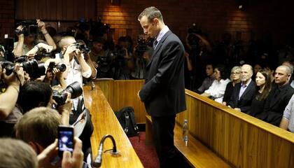 Oscar Pistorius, durante el juicio por el asesinato de su novia
