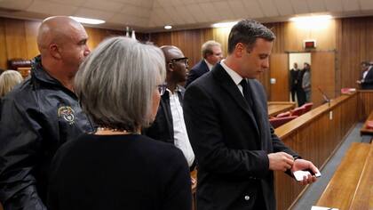 Pistorius durante la lectura de su condena en Pretoria