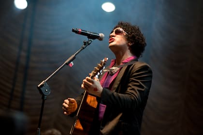 Pity Álvarez con Viejas Locas en el Cosquín Rock de 2013, en Santa María de Punilla