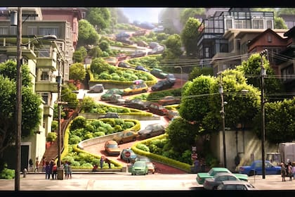 Pixar eligió Lombard Street para una de las secuencias más memorables de “Intensamente”.