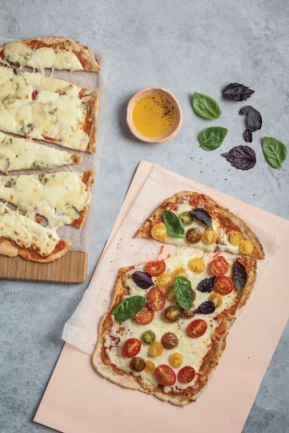 Pizza con masa de trigo sarraceno.