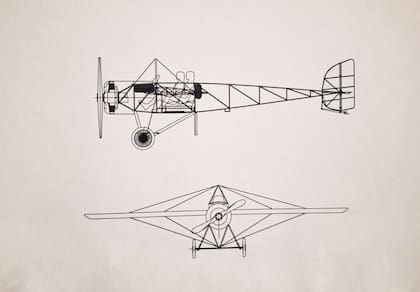 Plano avión Jorge Newbery