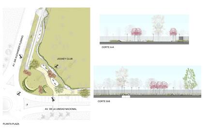 Plano con el detalle de la nueva plaza