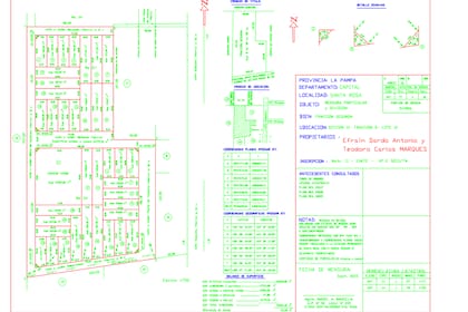 Planos del terreno usurpado