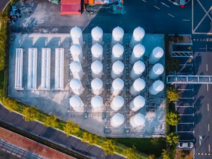 Planta de almacenamiento de helio