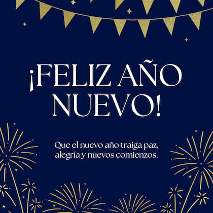 Plantilla de tarjeta para Año Nuevo en Canva