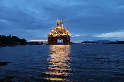 Plataforma petrolera en las costas de Noruega