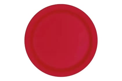 Platos de papel color rojo (Walmart)