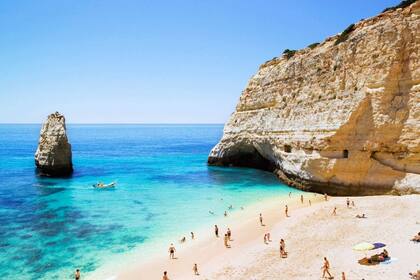 Praia da Carvalho Benagil West Algarve.