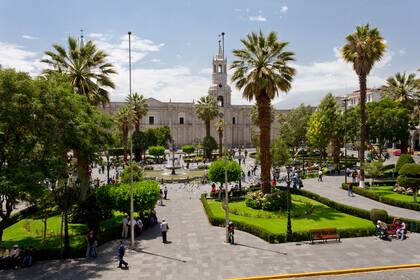 Plaza de armas de la ciudad de Arequipa