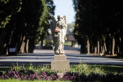 El cementerio de la Chacarita, cerrado y sin gente, por las restricciones dispuestas por el aislamiento obligatorio