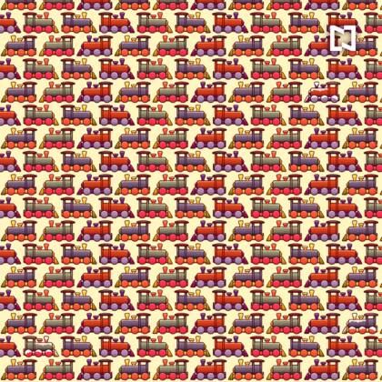 ¿Podés encontrar las tres locomotoras que están cubiertas de nieve?