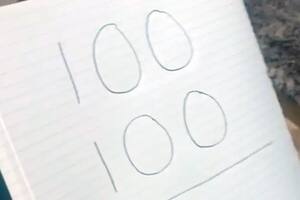 ¿Podés formar 'two hundred' (doscientos) con solo trazar una línea?