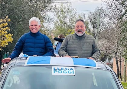 Poggi durante la caravana en San Luis