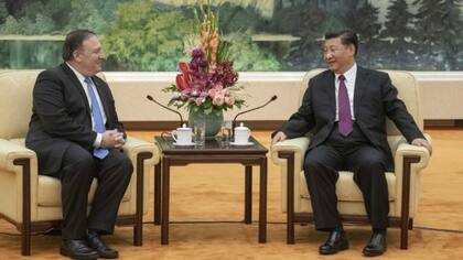 Pompeo y Xi se reunieron personalmente en junio de 2018 (Getty Images)