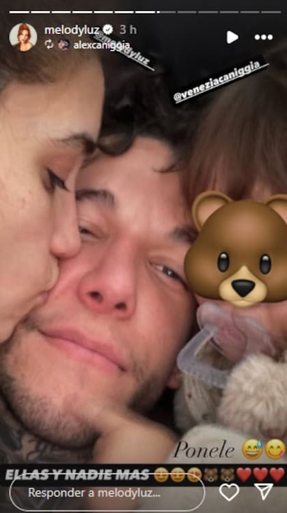 "Ponele", la respuesta que Melody Luz le dio a Caniggia luego de que las definiera como las únicas mujeres en su vida