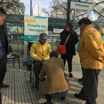 "Ponete en su lugar" fue una campaña impulsada por Fundación Par para concientizar sobre la necesidad de hacer accesible el transporte público